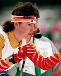 Canada's Carol Gibson competes in a cross country ski event at the 1988 Calgary Olympic winter Games. (CP PHOTO/COA/ J. Gibson)