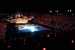 Canadian athletes participate in the closing ceremonies at the 1988 Winter Olympics in Calgary. (CP PHOTO/COA/ F.S.Grant)