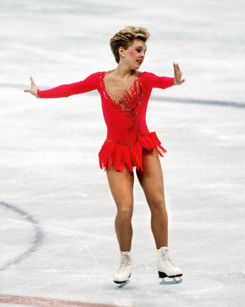 Canada's Elizabeth Manley participates in the figure skating event at the 1988 Winter Olympics in Calgary. (CP PHOTO/COA/ D. Stubbs)