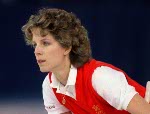 Canada's Penny Ryan, Lindsay Sparkes and Debbie Jones compete in the curling event at the 1988 Calgary Olympic winter Games. (CP PHOTO/COA/Ted Grant)