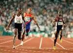 Canada's Arturo Huerta (centre) competes in an athletics event at the 1996 Olympic games in Atlanta. (CP PHOTO/ COA/Claus Andersen)