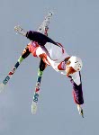 Phillipe Laroche du Canada participe  une preuve de ski acrobatique aux Jeux olympiques d'hiver de Lillehammer de 1994. (Photo PC/AOC)