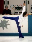Canada's Nathalie Lambert competes in the short track speed skating event at the 1992 Albertville Olympic winter Games. (CP PHOTO/COA/Ted Grant)