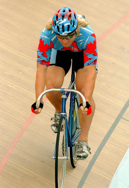 Canada's Curt Harnett competes in the track cycling  event at the 1996 Olympic games in Atlanta. (CP PHOTO/ COA/ Mike Ridewood)