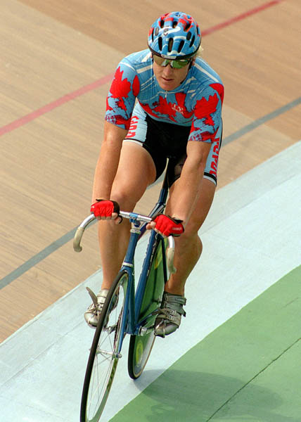 Canada's Curt Harnett competes in the track cycling event at the 1996 Olympic games in Atlanta. (CP PHOTO/ COA/ Mike Ridewood)