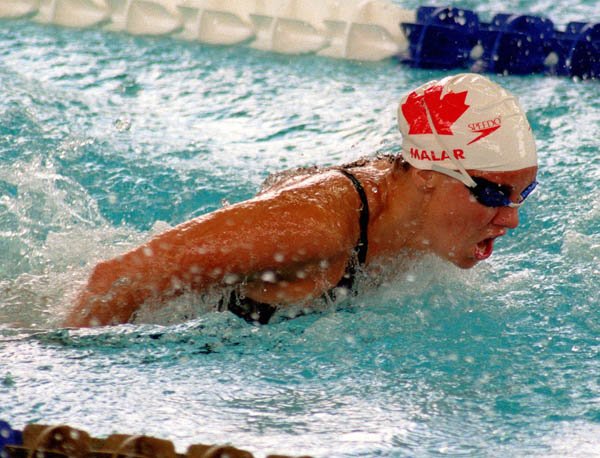 Canada's Joanne Malar competes in the swimming event at the 1996 Summer Olympic games in Atlanta. (CP Photo/COA/Mike Ridewood).
