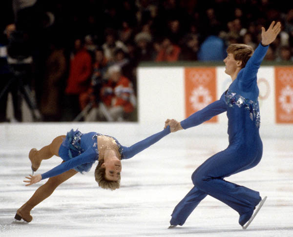 Canada's Barbara Underhill and Paul Martini compete in the figure skating-pairs event at the 1984 Sarajevo Olympic winter Games. (CP PHOTO/COA/Tim O'lett)