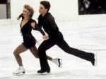 Canada's pairs figure skaters Kristy Sargeant and Kris Wirtz participate in the ice dance competition at the 1998 Winter Olympics in Nagano. (CP PHOTO/COA)
