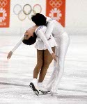Canada's Denise Benning and Lyndon Johnston  participate in the pairs figure skating event at the 1988 Winter Olympics in Calgary. (CP PHOTO/COA/ S.Grant)