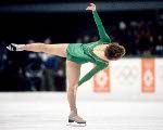 Canada's Elizabeth Manley participates in the figure skating event at the 1988 Winter Olympics in Calgary. (CP PHOTO/COA/C. McNeil)