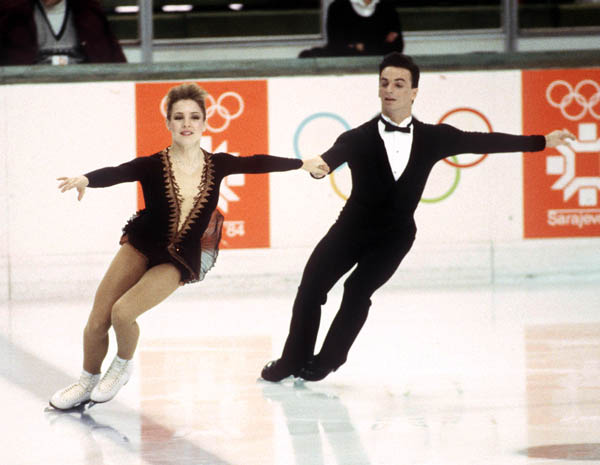 Canada's Tracy Wilson and her partner Robert McCall perform during the Ice Dancing competition at the 1984 Sarajevo Winter Olympic Games . (CP PHOTO/COA/ Crombie McNeil).