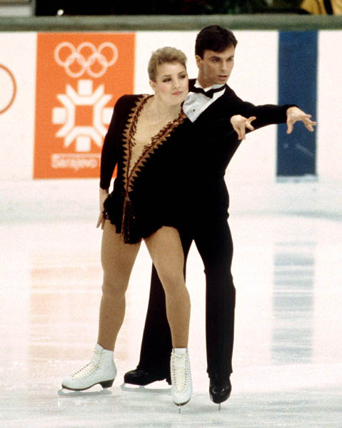 Canada's Tracy Wilson and her partner Robert McCall perform during the Ice Dancing competition at the 1984 Sarajevo Winter Olympic Games . (CP PHOTO/COA/ Crombie McNeil).