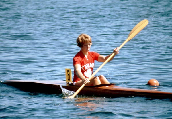 Canada's Sue Holloway competes in a kayak event at the 1976 Summer Olympic games in Montreal. (CP Photo/COA/RW)