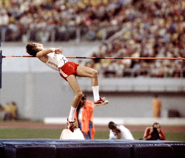 Canada's Greg Joy competes in the high jump event at the 1976 Summer Olympic games in Montreal. (CP Photo/COA/RW)