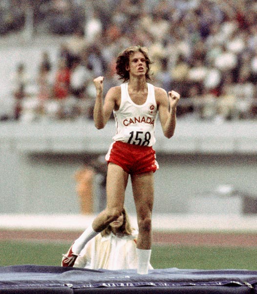 Canada's Greg Joy wins the Silver medal in the high jump event at the 1976 Summer Olympic games in Montreal. (CP Photo/COA/RW)