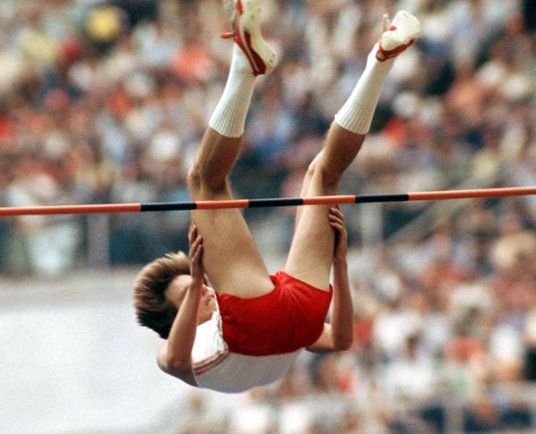 Canada's Grag Joy competes in the high jump event to win the silver medal at the 1976 Summer Olympic games in Montreal. (CP Photo/COA/RW)