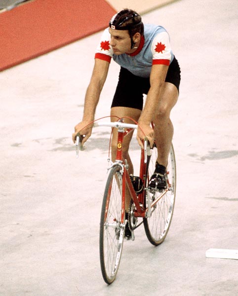 Canada's Jocelyn Lovell competes in a cycling event at the 1976 Summer Olympics in Montreal. (CP PHOTO/ COA/ RW)