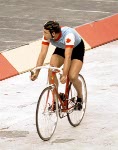 Canada's Jocelyn Lovell competes in the cycling event at the 1976 Summer Olympics in Montreal. (CP PHOTO/ COA/ RW)