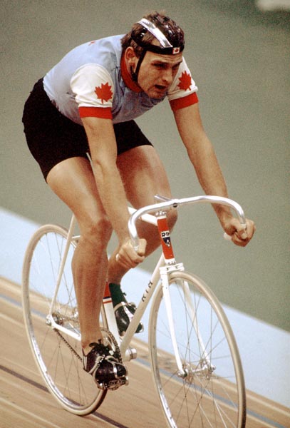 Canada's Jocelyn Lovell competes in the cycling event at the 1976 Summer Olympics in Montreal. (CP PHOTO/ COA/ RW)