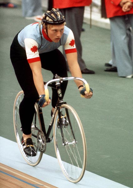 Canada's Gordon Singleton competes in a cycling event at the 1976 Summer Olympics in Montreal. (CP PHOTO/ COA/ RW)