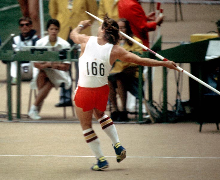 Canada's Philip Olsen competes in the javelin event at the 1976 Olympic games in Montreal.  (CP PHOTO/ COA/ RW)