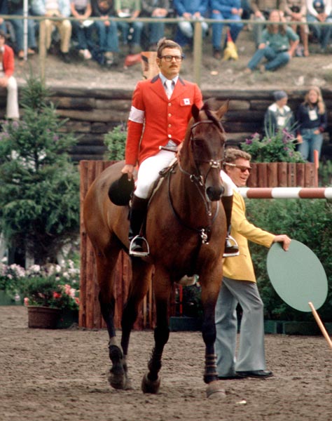 Canada's Jim Day riding Viceroy in the equestrian event at the 1976 Montreal Olympic games. (CP PHOTO/ COA/MB)