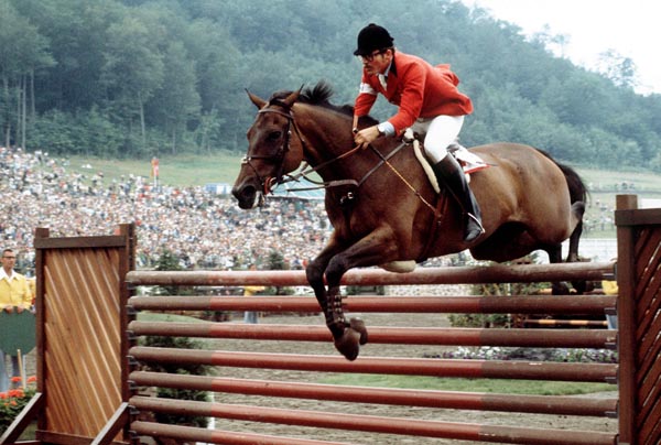 Canada's Jim Day rides Viceroy in the equestrian event at the 1976 Montreal Olympic games. (CP PHOTO/ COA/MB)