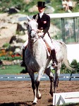 Canada's Juliet Graham rides Sumatra in an equestrian event at the 1976 Montreal Olympic games. (CP PHOTO/ COA/RW)