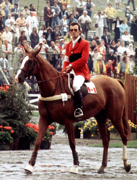 Canada's Michel Vaillancourt rides Branch County in the equestrian event at the 1976 Montreal Olympic games. (CP PHOTO/ COA/RW)