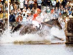 Canada's Jim Day rides Sympatico in an equestrian event at the 1976 Montreal Olympic games. (CP PHOTO/ COA/RW)