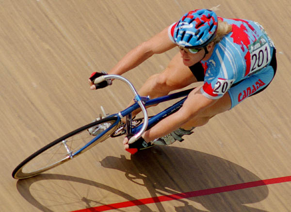 Canada's Curt Harnett competes in the track cucling event at the 1996 Olympic games in Atlanta. (CP PHOTO/ COA/ Mike Ridewood)