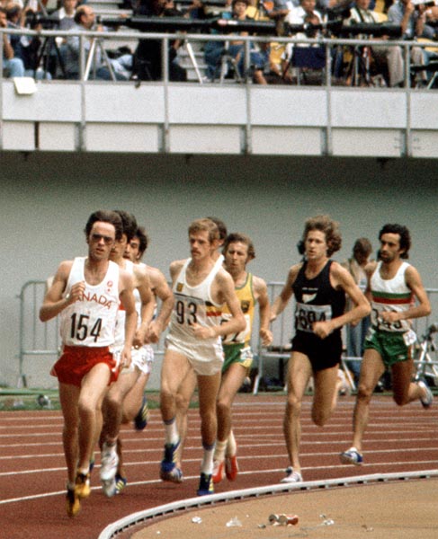 Canada's Dave Hill (in front) competes in an athletics event at the 1976 Olympic games in Montreal. (CP PHOTO/ COA/RW)