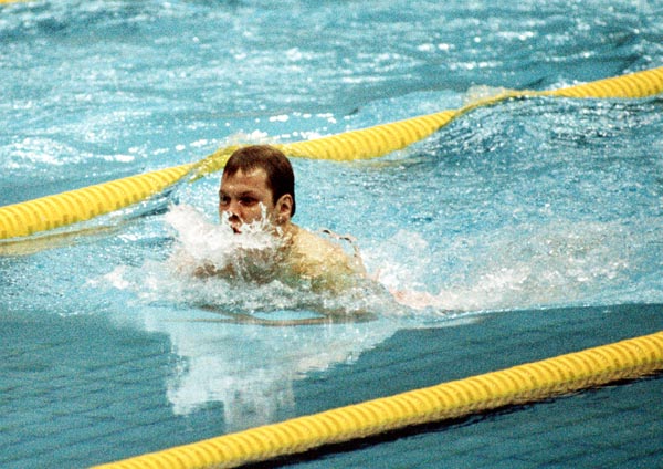 Canada's Graham Smith competes in a swimming event at the 1976 Summer Olympic games in Montreal. (CP Photo/COA/RW).