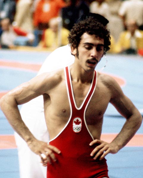 Canada's Howard Stupp competes in a wrestling event at the 1976 Olympic games in Montreal. (CP PHOTO/ COA/RW)