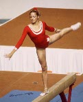 Canada's Teresa McDonnell competes in a gymnastics event at the 1976 Olympic games in Montreal. (CP PHOTO/ COA/ RW)