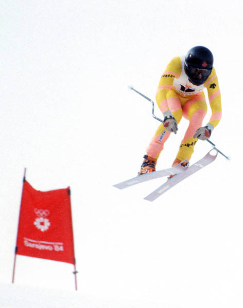 Canada's Steve Podborski participates in the alpine ski event at the 1984 Winter Olympics in Sarajevo. (CP PHOTO/ COA/C. McNeil)