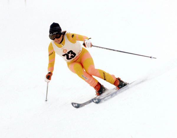 Canada's Laurie Graham participates in the alpine ski event at the 1984 Winter Olympics in Sarajevo. (CP PHOTO/ COA/Crombie McNeil)