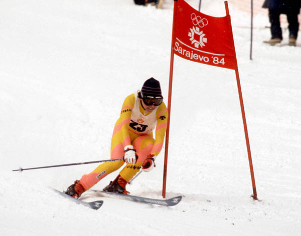 Canada's Laurie Graham participates in the alpine ski event at the 1984 Winter Olympics in Sarajevo. (CP PHOTO/ COA/Tim O'lett)