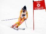 Canada's Andrea Bedard participates in the alpine ski event at the 1984 Winter Olympics in Sarajevo. (CP PHOTO/ COA/A. Bierwagon)