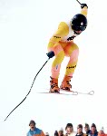 Canada's Todd Brooker participates in the alpine ski event at the 1984 Winter Olympics in Sarajevo. (CP PHOTO/ COA/C. McNeil)