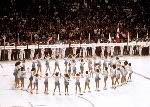 Participants perform during the opening ceremony of the 1984 winter Olympic Games in Sarajevo. (CP Photo/ COA/J. Merrithew)