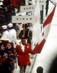 Canada's Laurie Graham participates in the alpine ski event at the 1984 Winter Olympics in Sarajevo. (CP PHOTO/ COA/C. McNeil)
