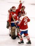 Canada's Mario Gosselin competes in hockey action against Czechoslovakia at the 1984 Winter Olympics in Sarajevo. (CP PHOTO/ COA/O. Bierwagon )