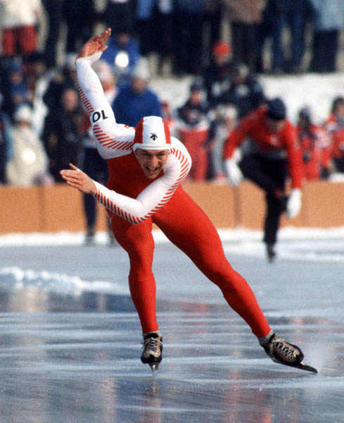Canada's Jacques Thibault participates in a speed skating event at the 1984 Winter Olympics in Sarajevo. (CP PHOTO/COA/O. Bierwagon)