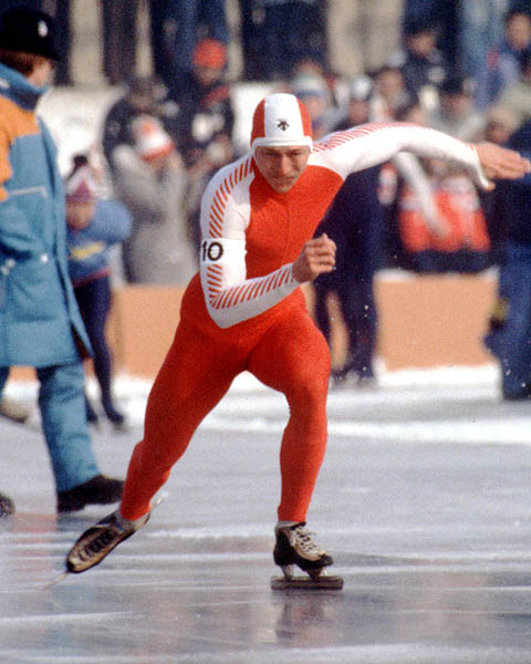 Canada's Jacques Thibault participates in a speed skating event at the 1984 Winter Olympics in Sarajevo. (CP PHOTO/COA/O. Bierwagon)