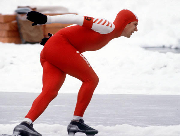 Canada's Jean Pichette participates in the speed skating event at the 1984 Winter Olympics in Sarajevo. (CP PHOTO/COA/O. Bierwagon)