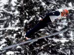 Canada's Horst Bulau participates in the ski jumping event at the 1988 Winter Olympics in Calgary. (CP PHOTO/COA/ J. Gibson)
