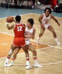Canada's Perry Mirkovich chosen for the basketball team but did not compete in the boycotted 1980 Moscow Olympics . (CP Photo/COA)