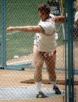 Canada's Bishop Dolegiewicz competes in the discus event at the 1976 Olympic games in Montreal. (CP PHOTO/ COA/RW)