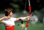 Canada's Lucille Lemay chosen for the archery team but did not compete in the boycotted 1980 Moscow Olympics . (CP Photo/COA)